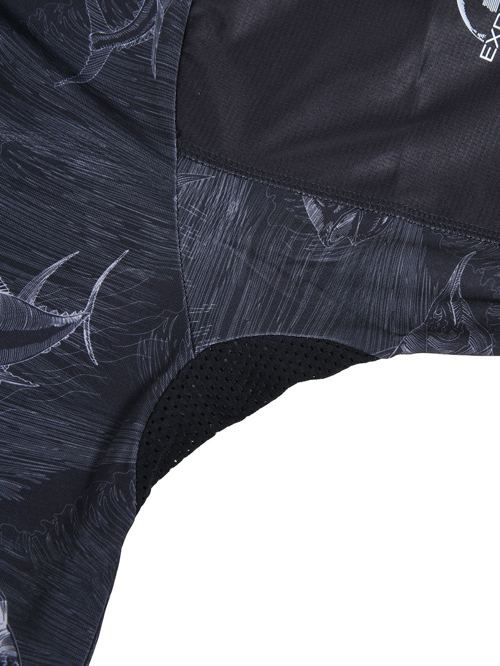 Outrigger Kapüşonlu UV Korumalı Performans T-Shirt - Frenzy Siyah