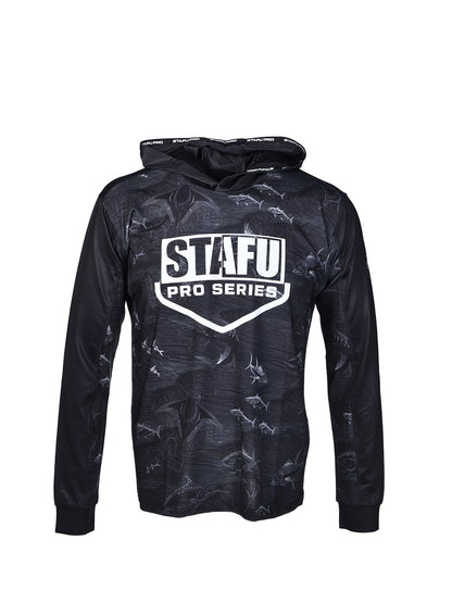 Outrigger Kapüşonlu UV Korumalı Performans T-Shirt - Frenzy Siyah