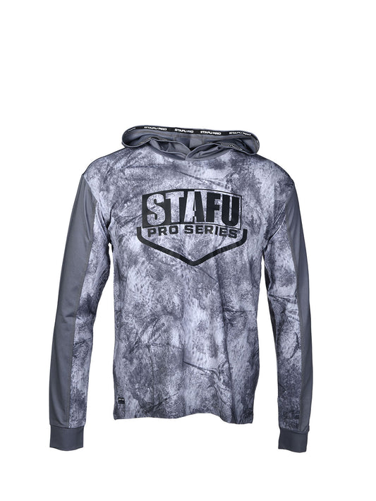 Outrigger Kapüşonlu UV Korumalı Performans T-Shirt -  Marlin Mania Grey