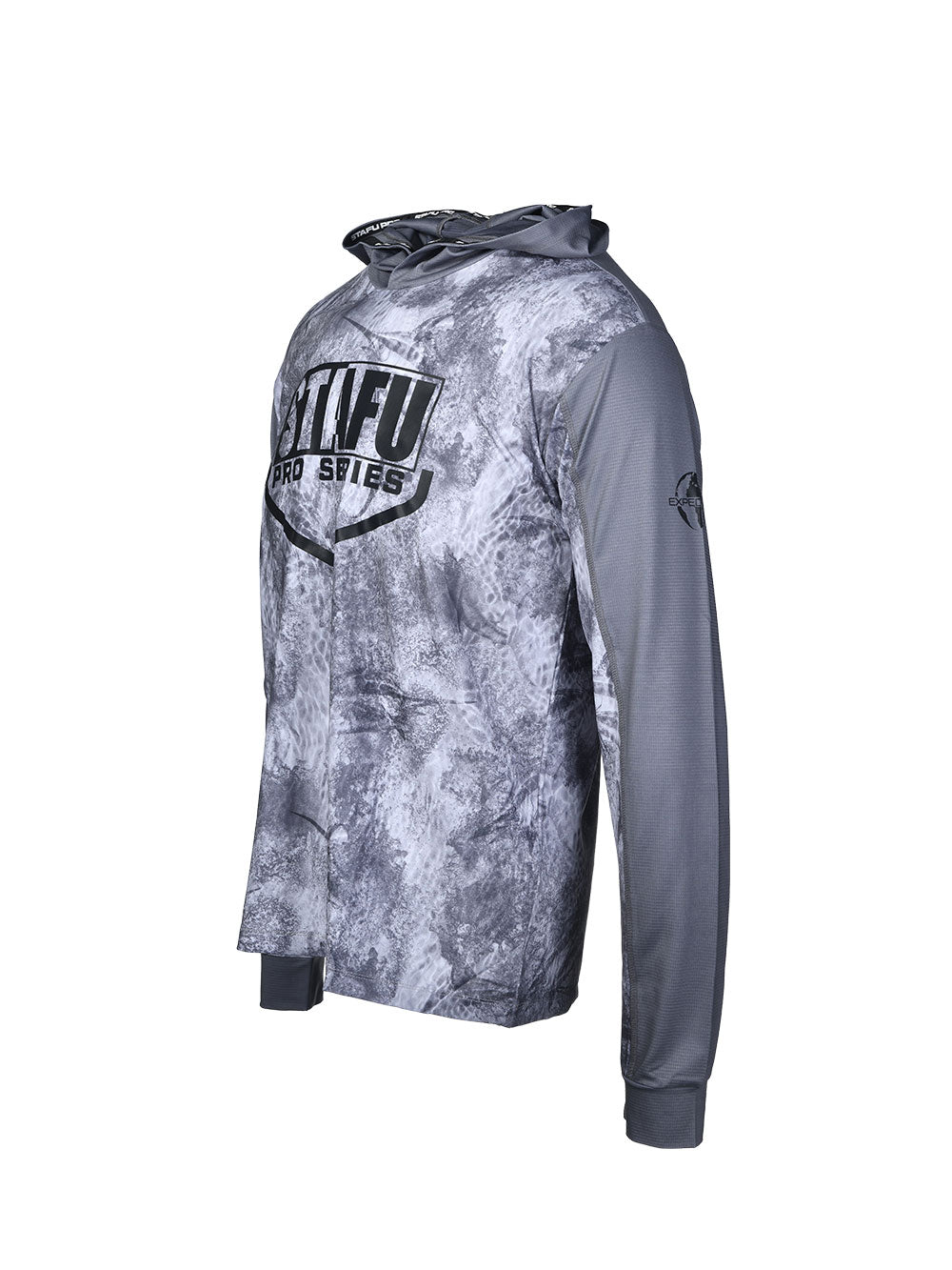 Outrigger Hooded UV Protection Performance T-Shirt - Marlin Mania Grey