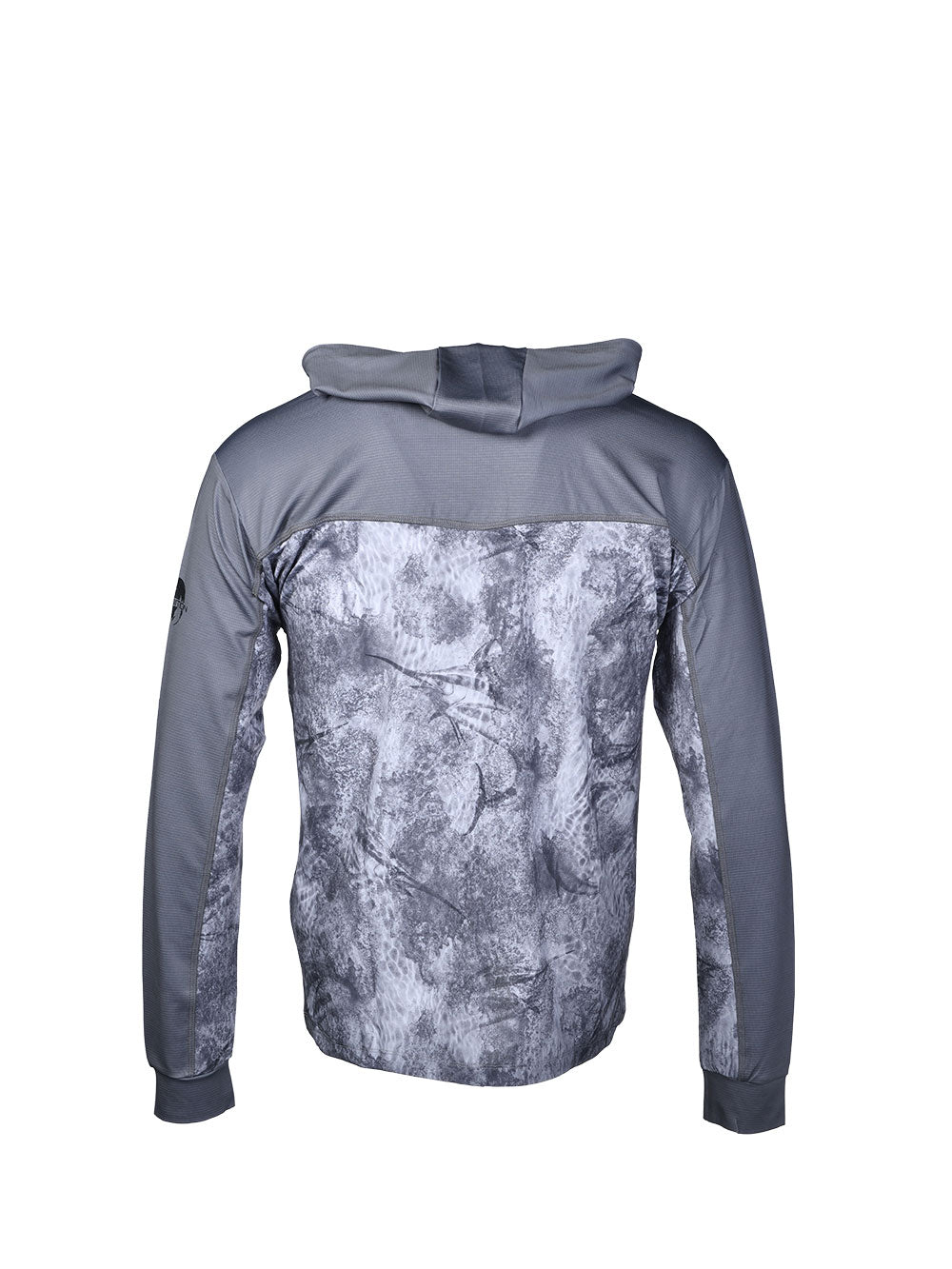 Outrigger Hooded UV Protection Performance T-Shirt - Marlin Mania Grey