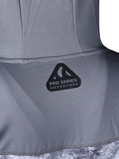 Outrigger Hooded UV Protection Performance T-Shirt - Marlin Mania Grey