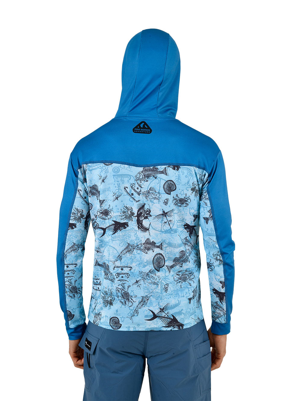 Outrigger Kapüşonlu UV Korumalı Performans T-Shirt - Paleo Blue - Stafu Pro Series