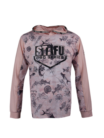 Outrigger Kapüşonlu UV Korumalı Performans T-Shirt - Paleo Salmon - Stafu Pro Series