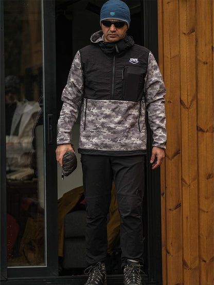 Peak SoftShell Anorak - Camo Gri - Stafu Pro Series