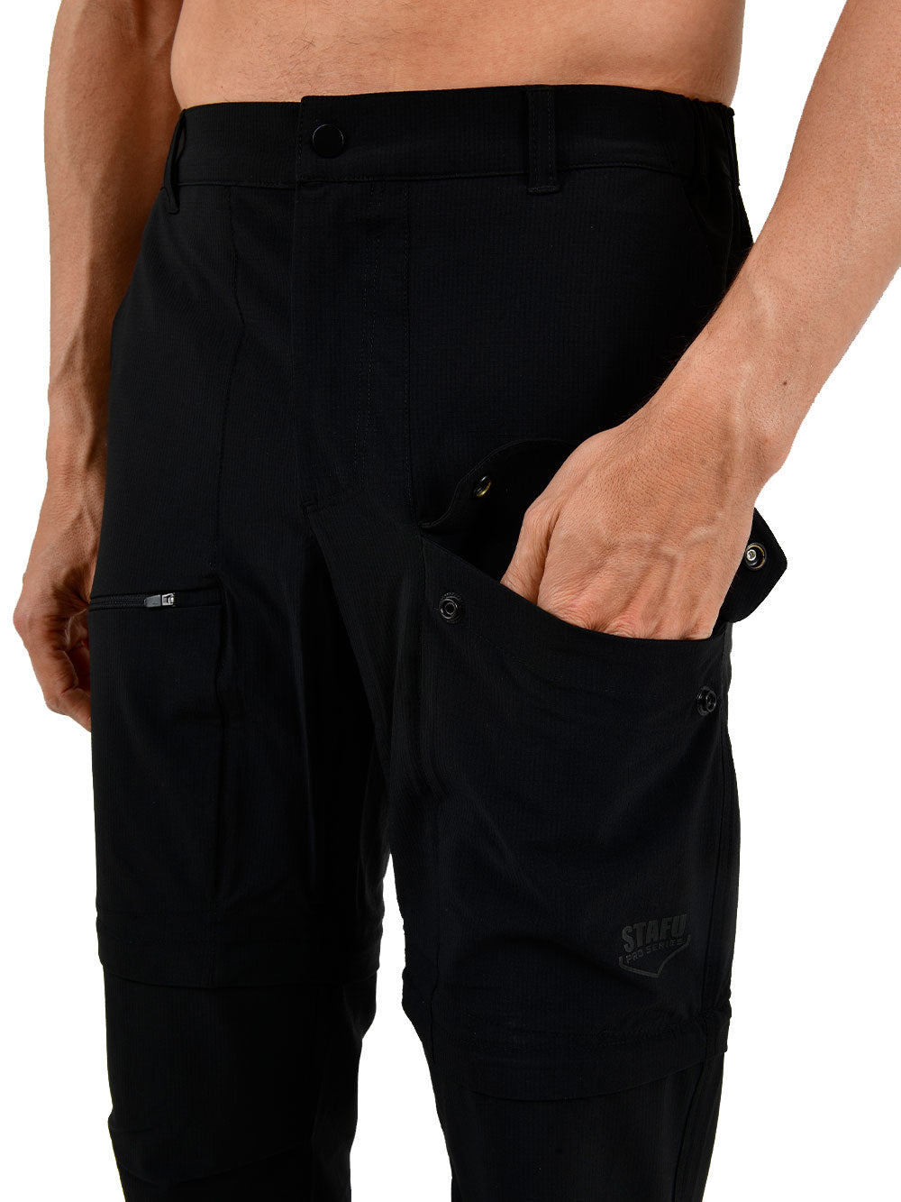 Protrek Erkek Dönüştürülebilir Pantolon – Şort/Pantolon 2’si 1 Arada-Siyah - Stafu Pro Series