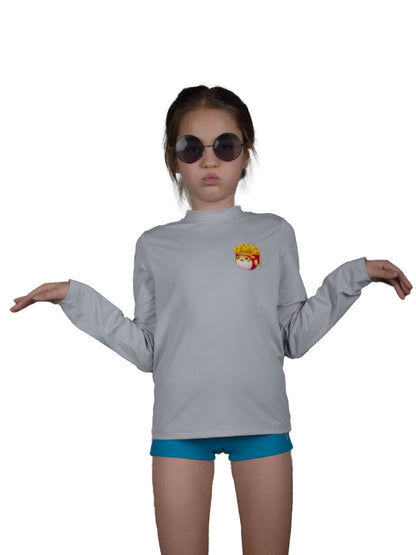 Apex Jr. Kids UV50+ Protection – Long Sleeve Swim T-Shirt – Pupperfish Potato