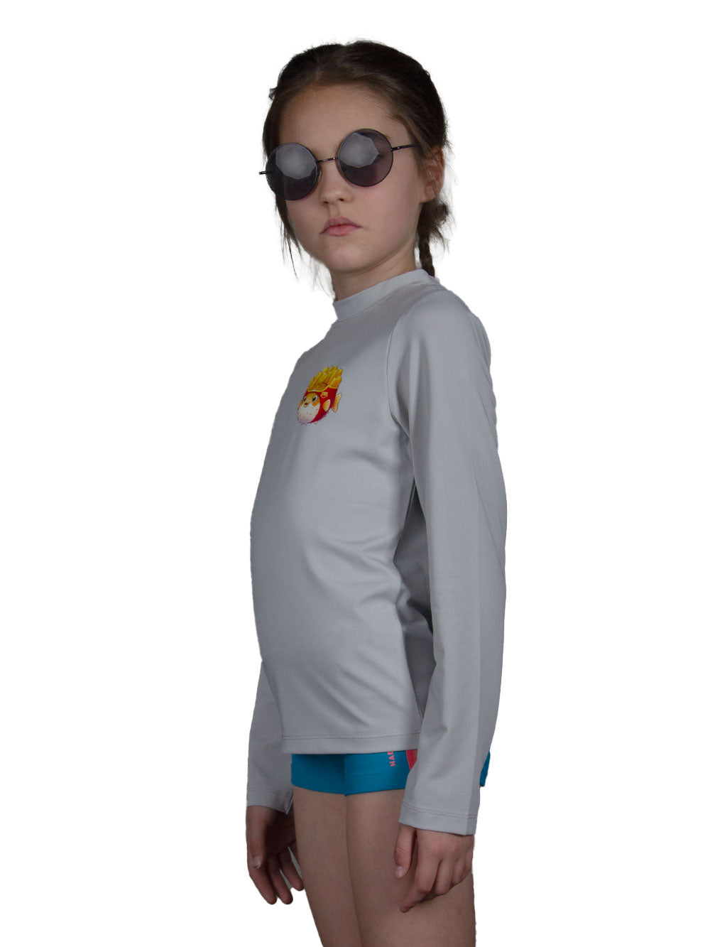 Apex Jr. Kids UV50+ Protection – Long Sleeve Swim T-Shirt – Pupperfish Potato