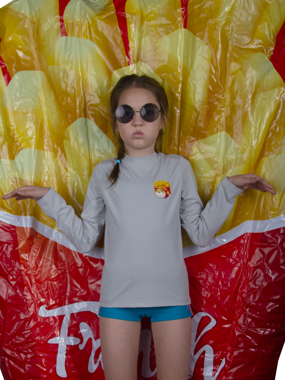 Apex Jr. Kids UV50+ Protection – Long Sleeve Swim T-Shirt – Pupperfish Potato