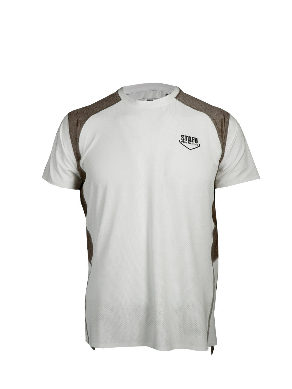 Reeftech Kısa Kollu Performans T-Shirt - Beyaz - Kahverengi - Stafu Pro Series