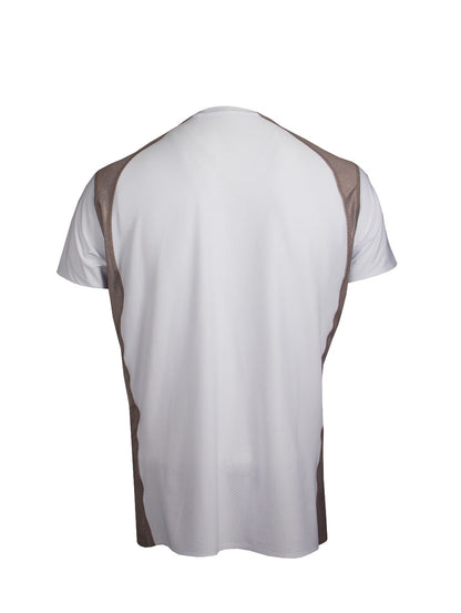 Reeftech Kısa Kollu Performans T-Shirt - Beyaz - Kahverengi - Stafu Pro Series