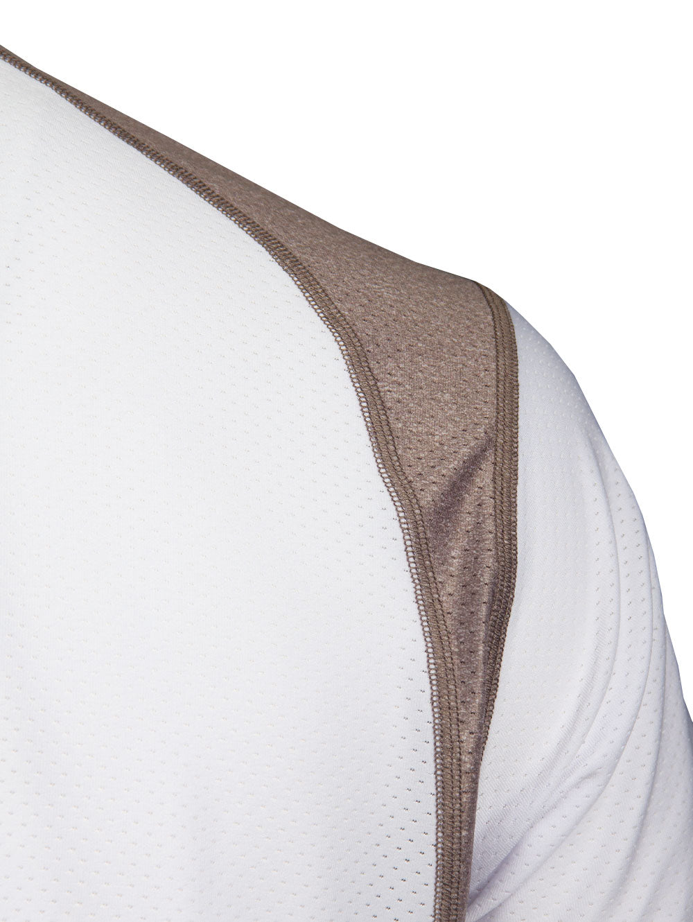 Reeftech Kısa Kollu Performans T-Shirt - Beyaz - Kahverengi - Stafu Pro Series