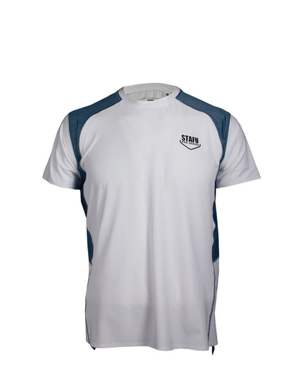 Reeftech Kısa Kollu Performans T-Shirt - Beyaz - Lacivert - Stafu Pro Series