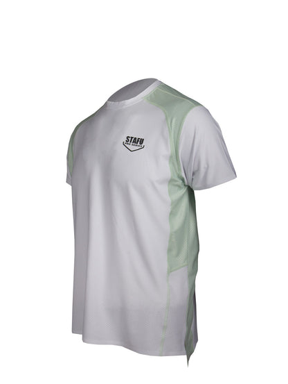 Reeftech Kısa Kollu Performans T-Shirt - Beyaz- Fıstık Yeşili - Stafu Pro Series