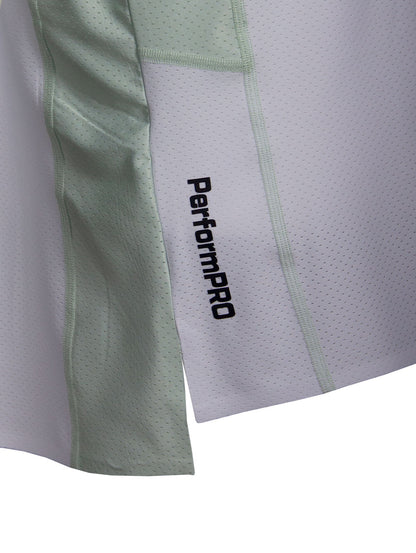 Reeftech Kısa Kollu Performans T-Shirt - Beyaz- Fıstık Yeşili - Stafu Pro Series