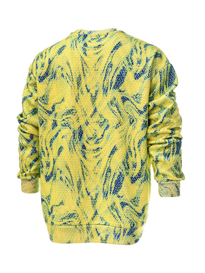 Retro Round Neck Sweatshirt - Trophy Lime