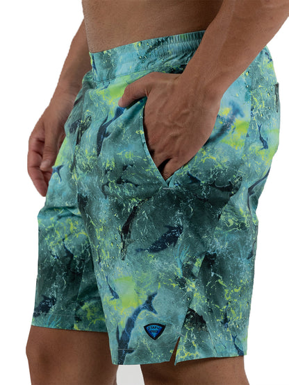 Salty Dog V2 Hızlı Kuruyan Mayo Şort - Shark Green Lime - Stafu Pro Series