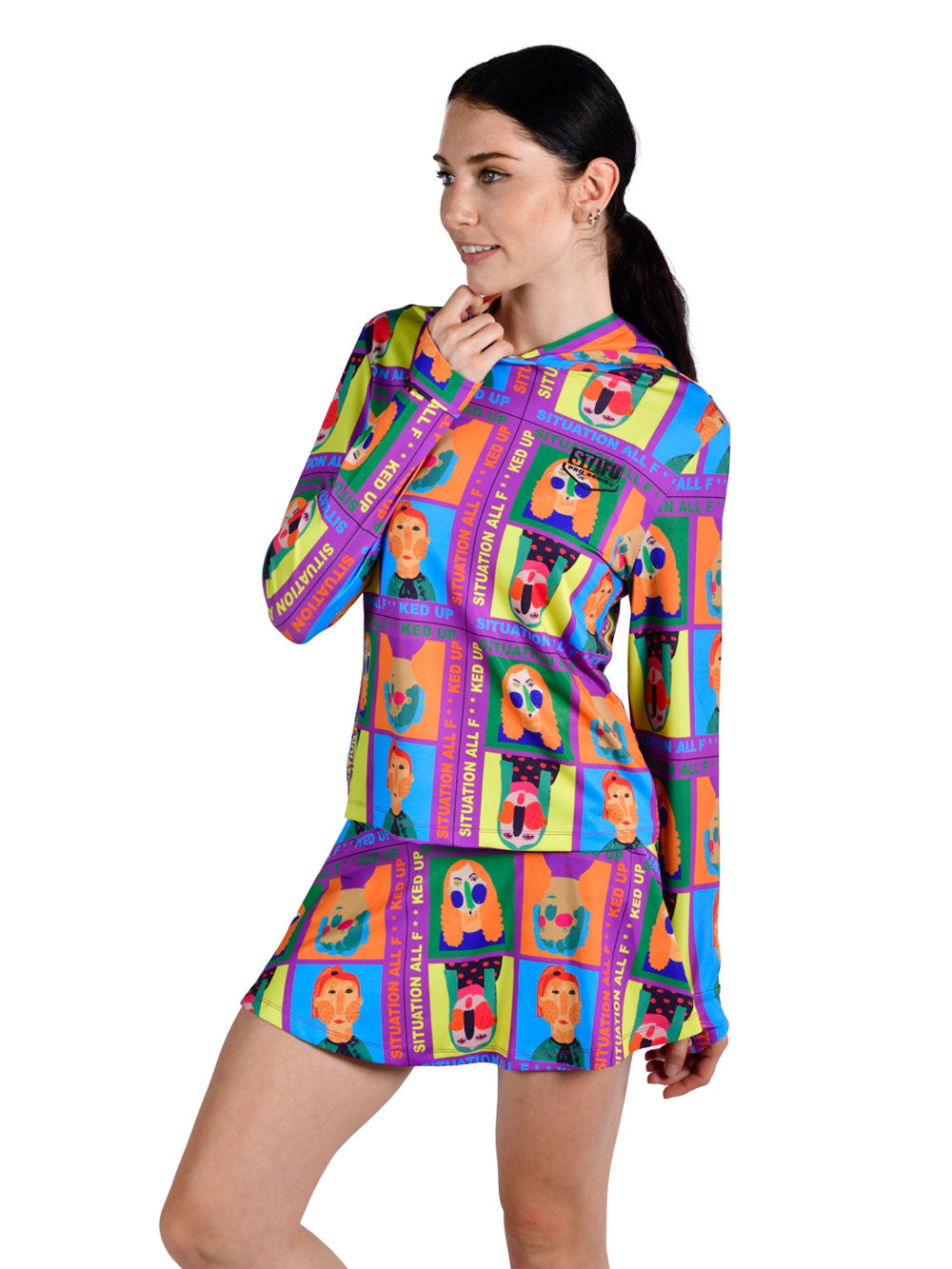 Sirena Kadın Rashguard - Funny Face