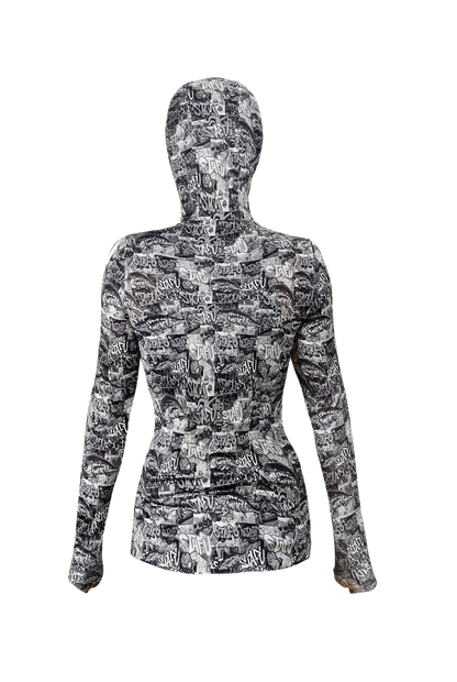 Sirena Kadın Rashguard - Grafiti Black