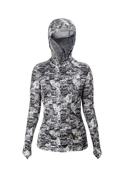 Sirena Kadın Rashguard - Grafiti Black