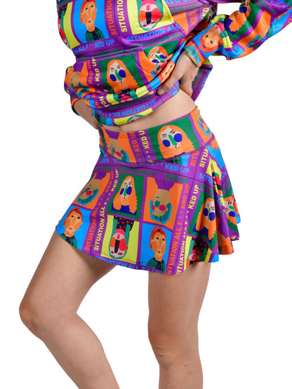 Solana Kadın Etek Şort - Funny Face