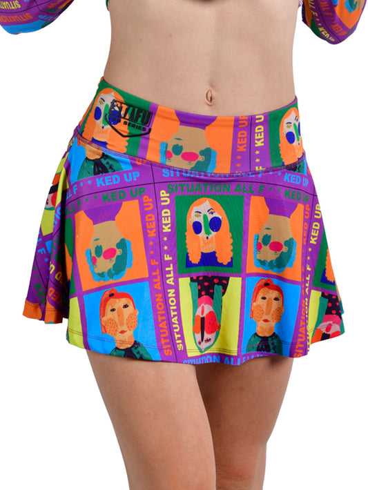 Solana Kadın Etek Şort - Funny Face