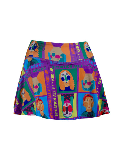 Solana Kadın Etek Şort - Funny Face - Stafu Pro Series