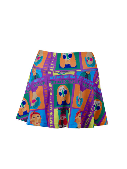 Solana Kadın Etek Şort - Funny Face - Stafu Pro Series