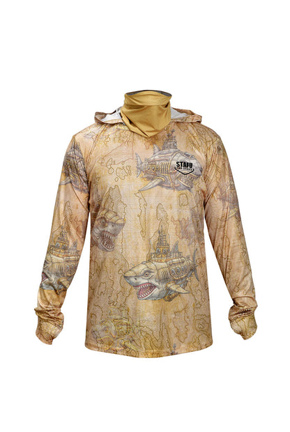 Stratos Kapüşonlu ve Maskeli UPF 40+ Performans T-Shirt - Droid Yellow