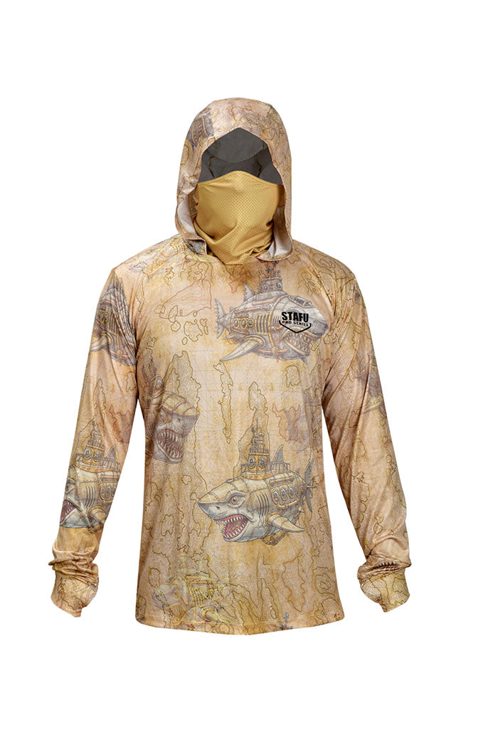 Stratos Kapüşonlu ve Maskeli UPF 40+ Performans T-Shirt - Droid Yellow
