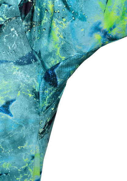 Stratos Kapüşonlu ve Maskeli UPF 40+ Performans T-Shirt - Shark Lime