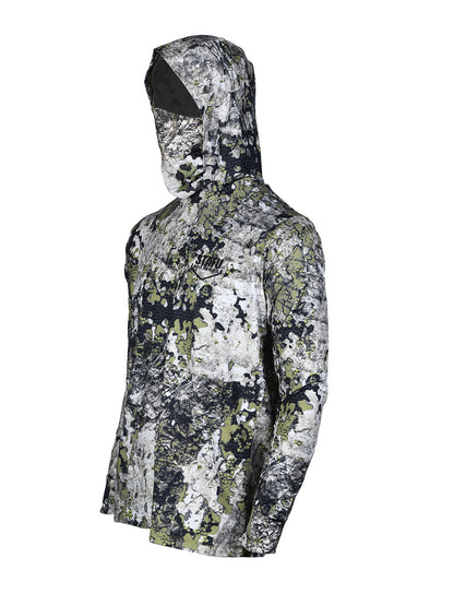Stratos UPF 40+ Performance T-Shirt with Hood and Mask - Birch Camo