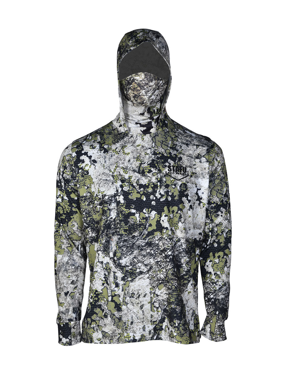 Stratos UPF 40+ Performance T-Shirt with Hood and Mask - Birch Camo