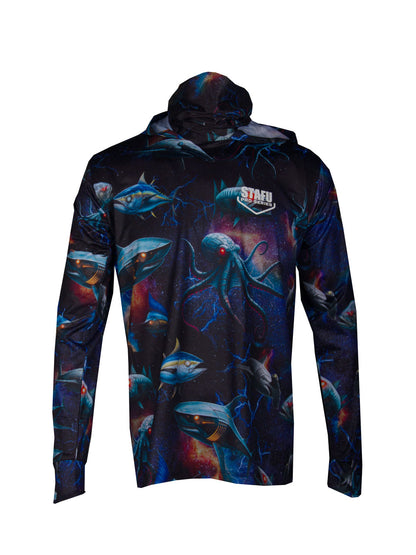 Stratos Hooded and Masked UPF 40+ Performance T-Shirt - Droid