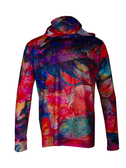 Stratos Hooded and Masked UPF 40+ Performance T-Shirt - Dusk