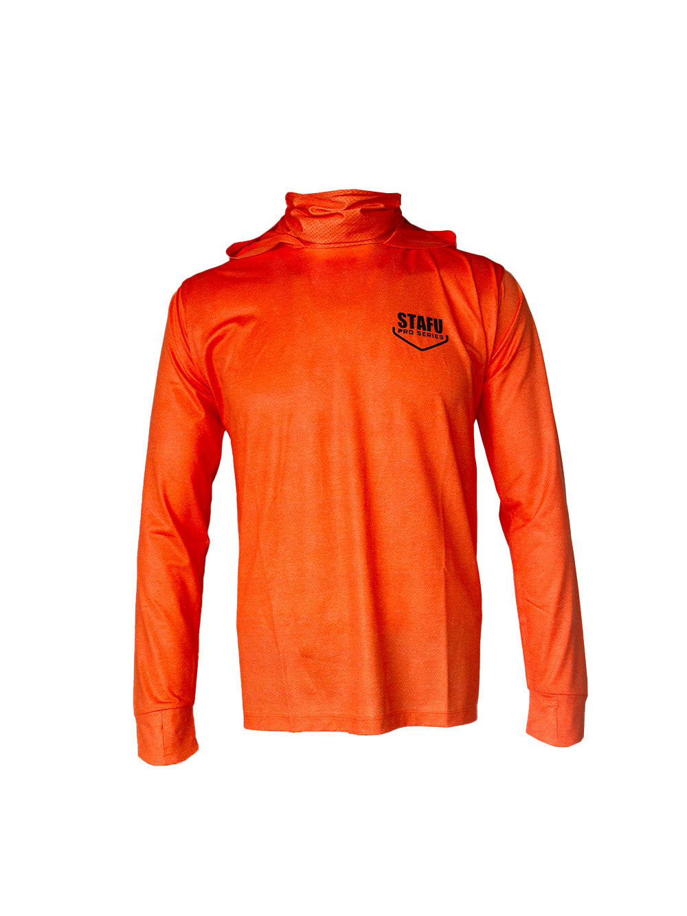 Stratos Kapüşonlu ve Maskeli UPF 40+ Performans T-Shirt - Turuncu