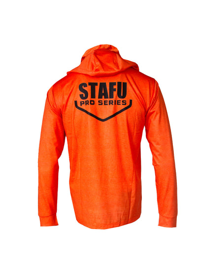 Stratos Kapüşonlu ve Maskeli UPF 40+ Performans T-Shirt - Turuncu