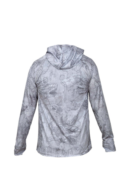 Tasman Hooded UV Protection Performance T-Shirt - Manta Blue