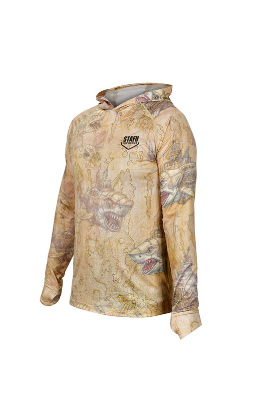 Tasman Hooded UV Protection Performance T-Shirt - Manta Blue