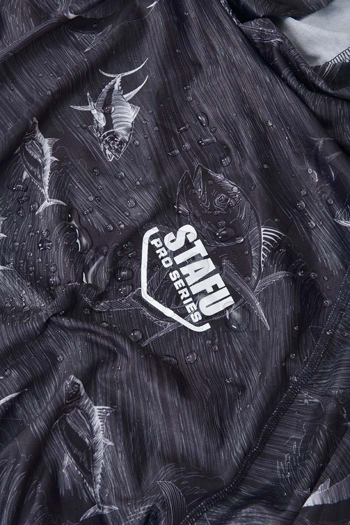 Tasman Kapüşonlu UV Korumalı Performans T-Shirt - FRENZY BLACK