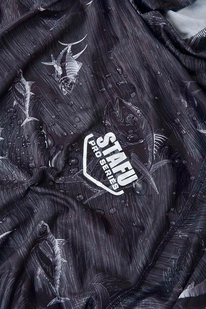 Tasman Kapüşonlu UV Korumalı Performans T-Shirt - FRENZY BLACK