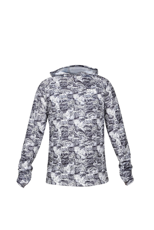 Tasman Hooded UV Protection Performance T-Shirt - Manta Blue