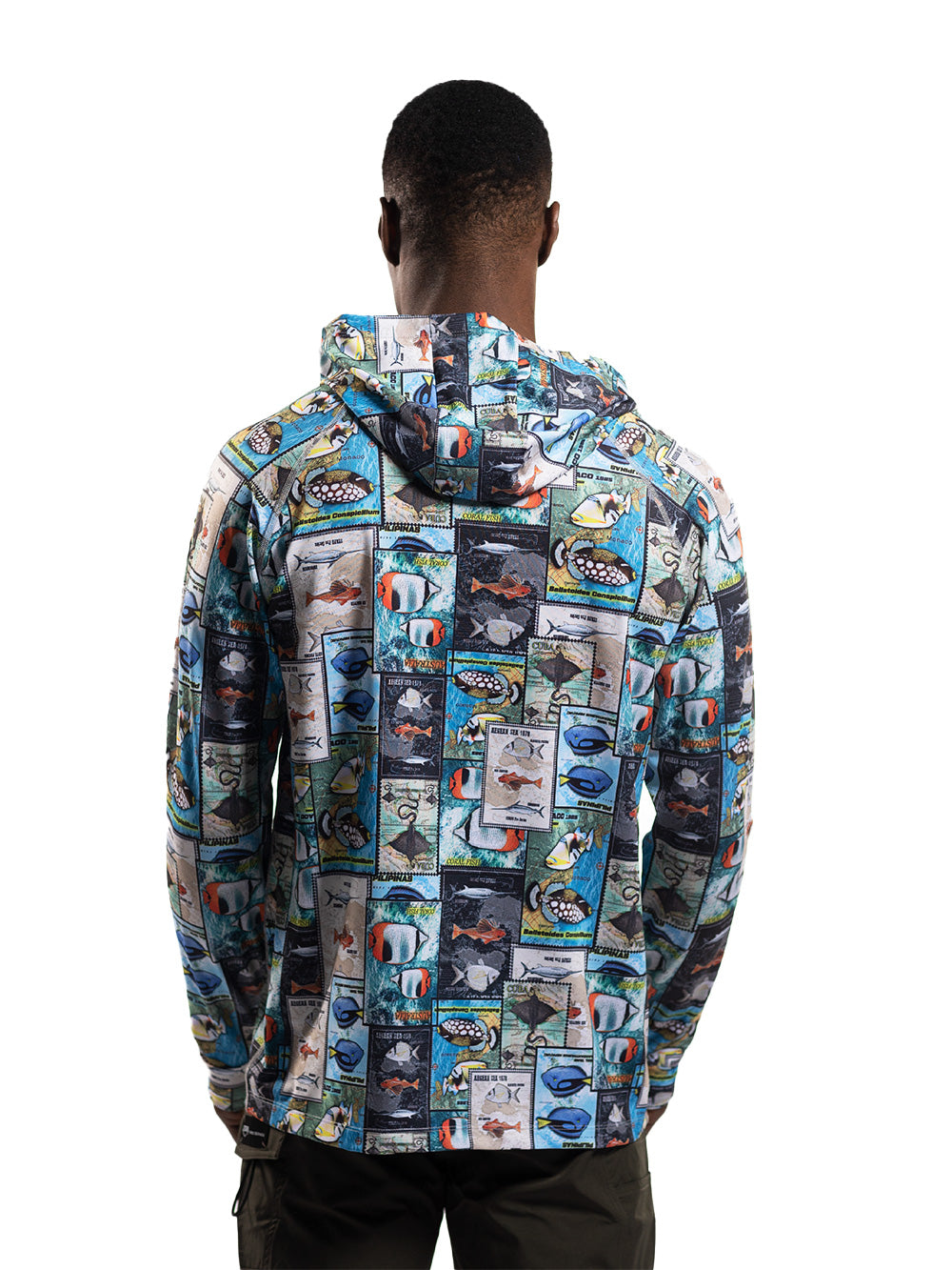 Tasman Kapüşonlu UV Korumalı Performans T-Shirt - Stamp - Stafu Pro Series