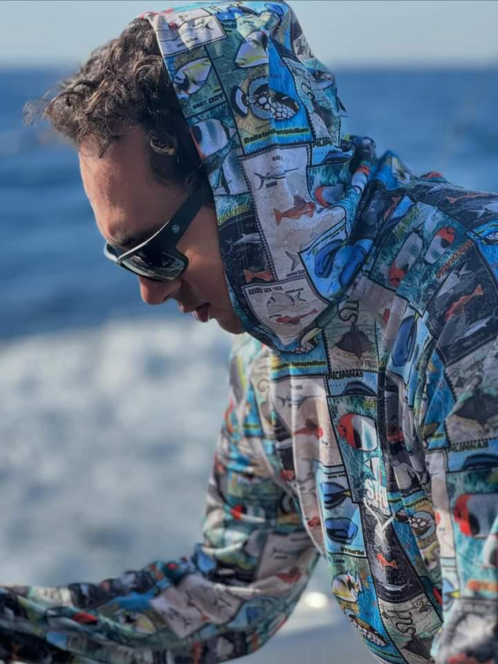 Tasman Kapüşonlu UV Korumalı Performans T-Shirt - Stamp - Stafu Pro Series