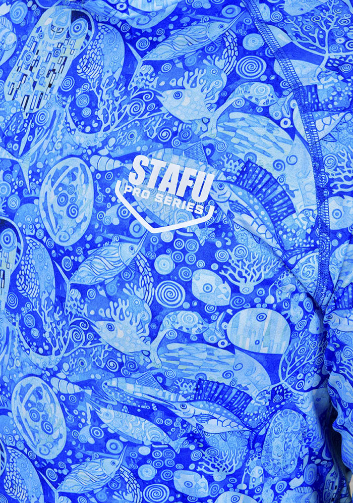 Tasman Kapüşonlu UV Korumalı Performans T-Shirt - THE KISS BLUE