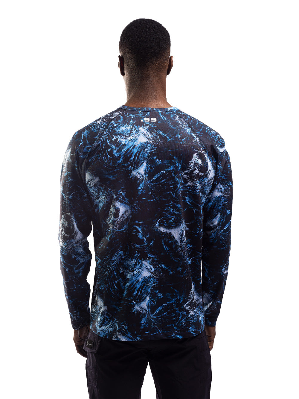 Tasman Yuvarlak Yaka UV Korumalı Performans T-shirt - Dark Storm - Stafu Pro Series