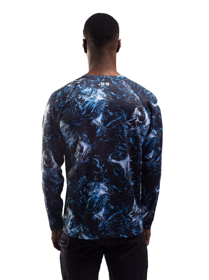 Tasman Yuvarlak Yaka UV Korumalı Performans T-shirt - Dark Storm - Stafu Pro Series