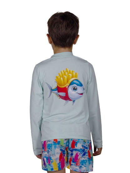 Apex Jr. Kids UV50+ Protection – Long Sleeve Swim T-Shirt – Tuna Potato