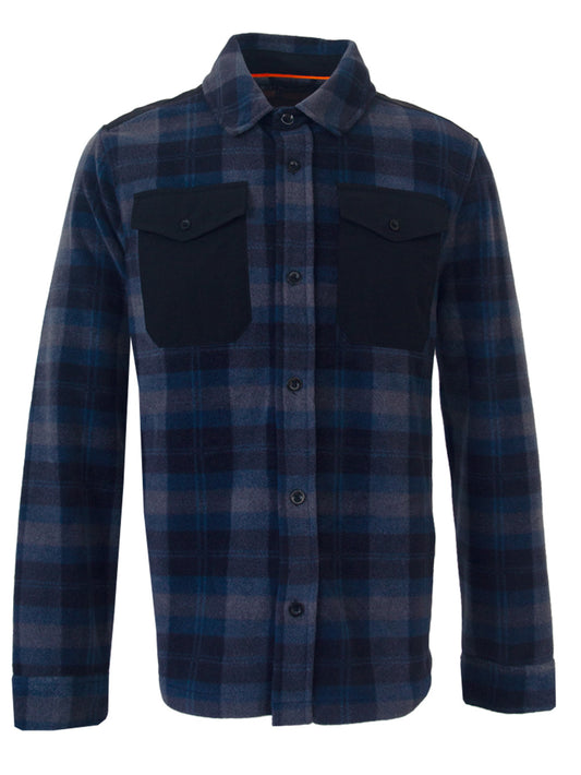 Wake Uzun Kollu Polar Gömlek - Siyah Gri Ekose - Stafu Pro Series