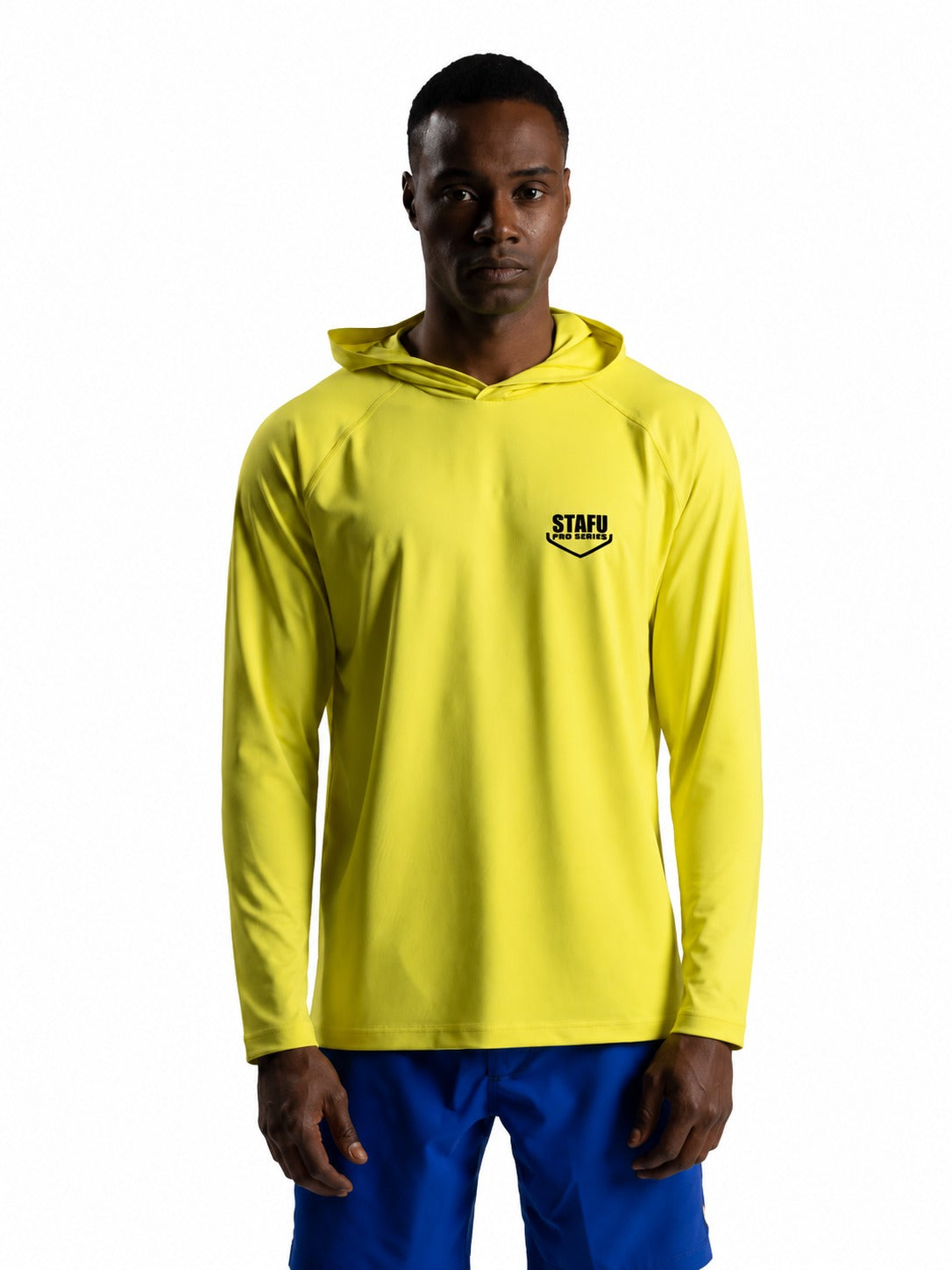 Apex  Kapüşonlu UV Korumalı Performans T-Shirt - Neon Sarı